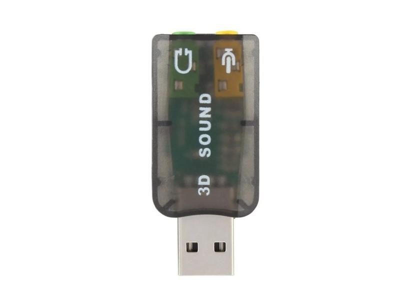 USB Audio Adapter 2.0 With 3.5mm Headset MIC For Computer PC Notebook Carousel 1