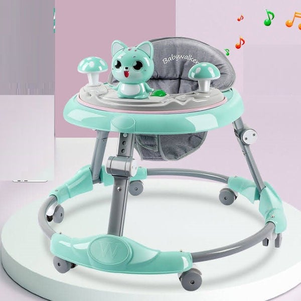 Foldable and adjustable Baby Walker GREEN Carousel 1