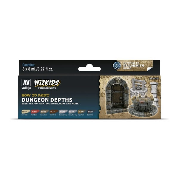 Wizkids Premium Paint Set by Vallejo: Dungeon Depths64328235864323110