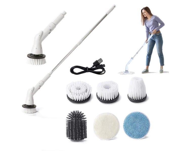 Electric Spin Scrubber with 6 Replaceable Brush Heads Carousel 2