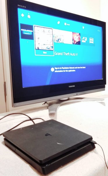Sony PS4 Thin Console with power cord included. Good condition. Carousel 1