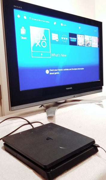 Sony PS4 Thin Console with power cord included. Good condition. Carousel 8