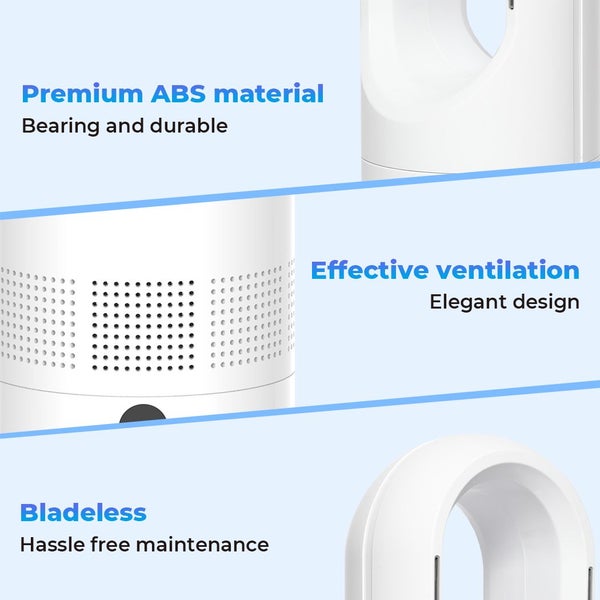 Spector Bladeless Fan 2 In 1 Cooler & Heater 80°Oscillating Remote Control Carousel 9