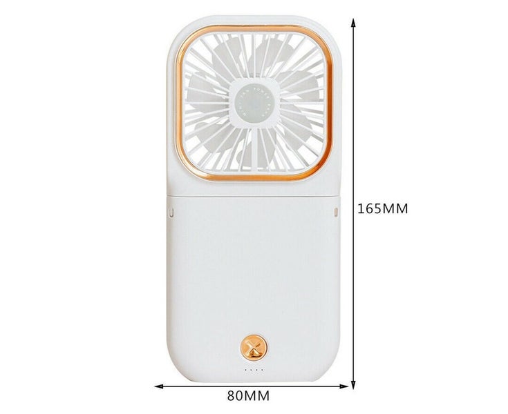 Fan Hand Held Portable Folding USB Rechargeable with Power Bank Desk Fan-whit Carousel 3