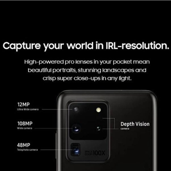 Samsung S20 Ultra 128GB+12GB SIM+eSIM - Refurbished New (New Original Screen)64214092509570113