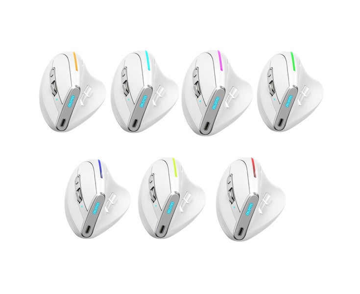 F-36 Wireless vertical 2.4G Bluetooth mouse full color light 8 key programmin Carousel 2