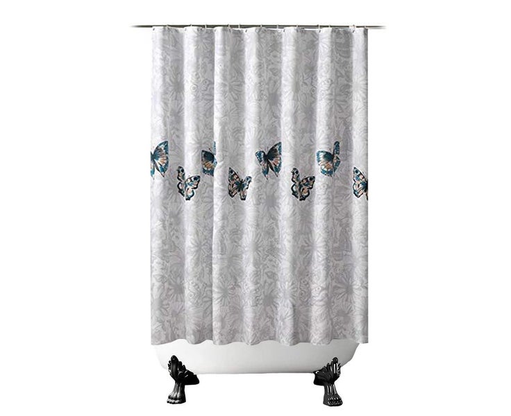 Fabric Shower Curtain, Waterproof Design and Polyester, Quick-Drying, Weighte Carousel 2