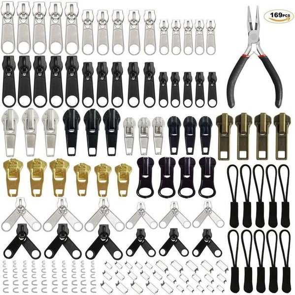 Fix Zipper Repair Kit Plier Replacement Zip Slider Bags Tent Zippers Carousel 1