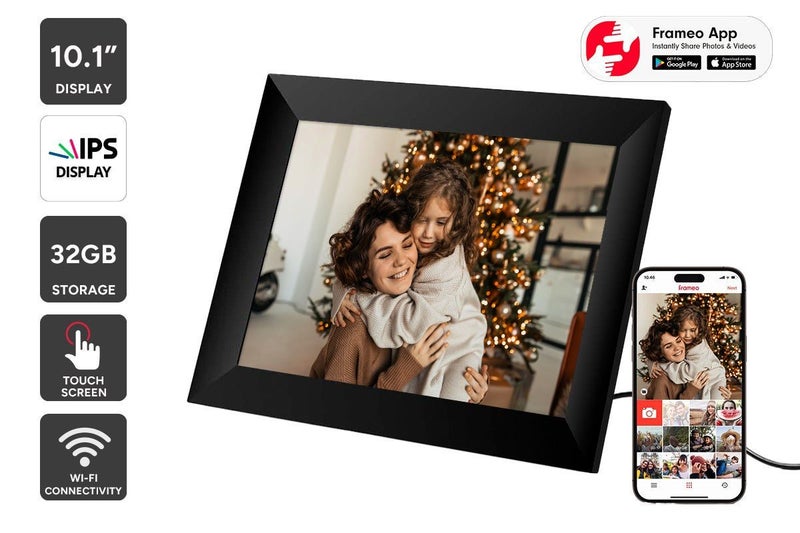 Kogan 10.1" Wi-Fi Digital Photo Frame with Frameo App (32GB, Black) Carousel 1
