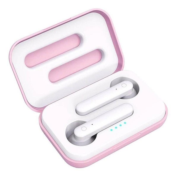 Parallel Wireless Touch Earphones With Magnetic Charging Box Bluetooth 5.0 Pink Carousel 1