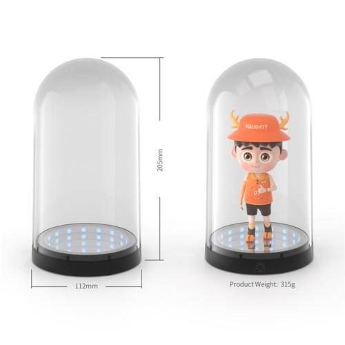 DOBE RGB LED Figure Dust Protect Case Thousand-layer Mirror Figure Display Box Carousel 1
