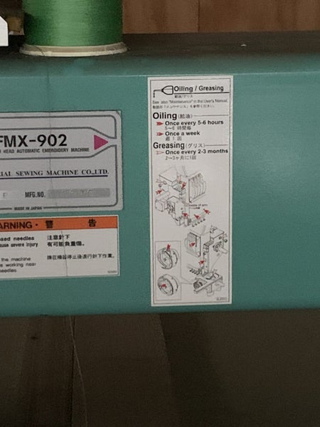 Tajima TFMX Commercial Embroidery Machine63003540300673113