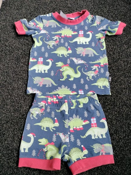 Rock your kid dino Christmas PJs size 2 Carousel 1