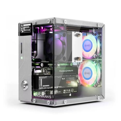 Raspberry Pi Pironman 5 NVMe M.2 SSD PCIe Mini PC Case for Raspberry Pi 5 Carousel 1