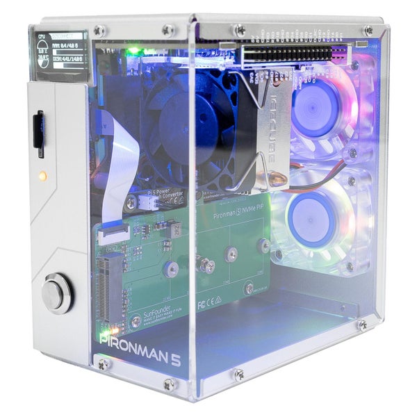 Raspberry Pi Pironman 5 NVMe M.2 SSD PCIe Mini PC Case for Raspberry Pi 5 Carousel 9