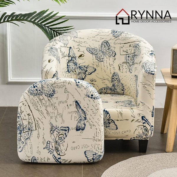 Tub Chair Cover + Cushion Cover Elastic Fabric Carousel 1