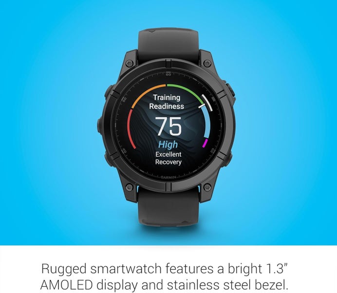 Garmin Fenix E AMOLED Smart Watch - 47mm. Slate Grey & Black Carousel 6