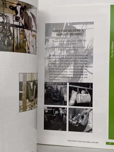 111 IDEAS TO IMPROVE MILKING edited by Jan Fox 1994 Carousel 7