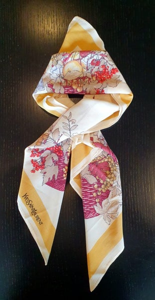 Vintage Yves Saint Laurent silk scarf (1980s)630028065178911125