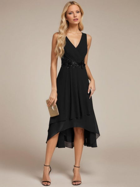 Esme black sleeveless evening ball dress s20-22 Express NZ wide63620946281091111