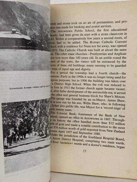 SWIFTLY FLOWS THE ARROW The Story of Arrowtown and Its District 1972 Carousel 5