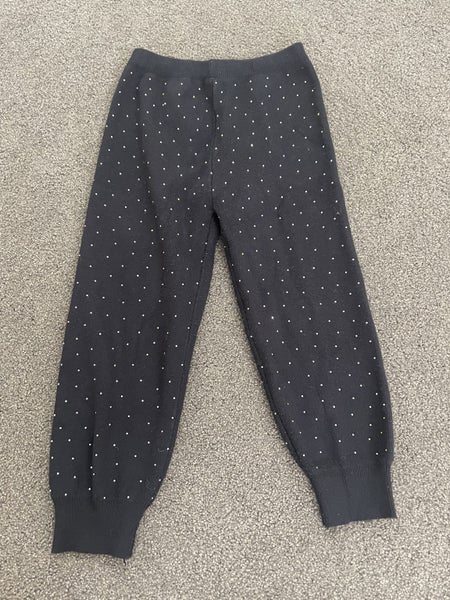 'Beau Kid' Black Diamante Knit Style Pants Carousel 1