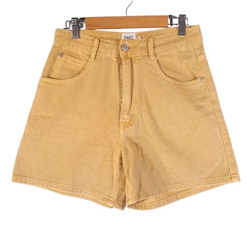 Princess Polly 100% Cotton Light Brown Corduroy Zipped Shorts Size 8 Carousel 1