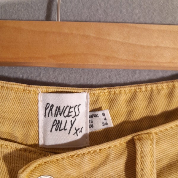 Princess Polly 100% Cotton Light Brown Corduroy Zipped Shorts Size 8 Carousel 2