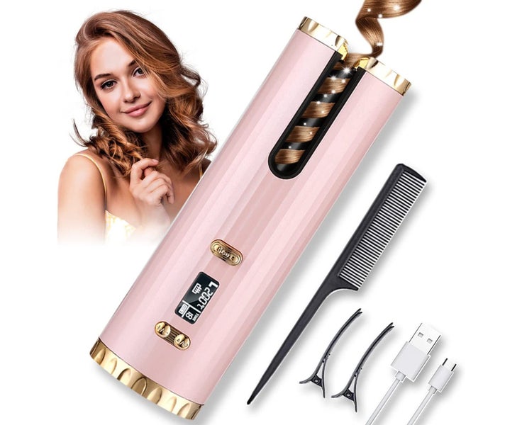 Hair Straightener & Curling Iron, Hot Tools Curling Iron,Adjustable Temp Hair Carousel 1