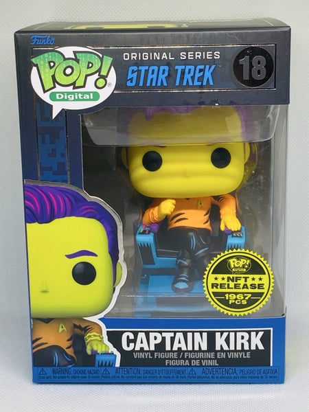 Funko Pop! Digital Star Trek Captain Kirk Black Light #18 LE 1967 Carousel 1