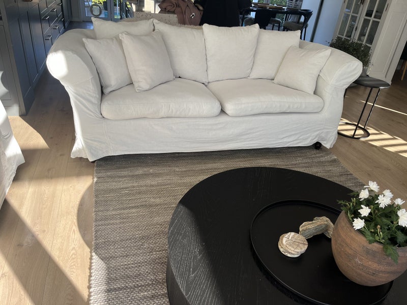 White Linen Sofa - 2 Seater and 3 Seater - MUST GO63003209368450114
