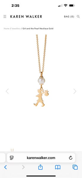$1 RESERVE Karen Walker 9 carat Gold Necklace63003996909059113