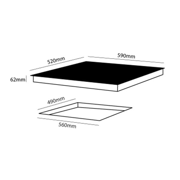 Parmco Series 6 600mm Induction Cooktop - Black (HO66BIZ4) Carousel 2