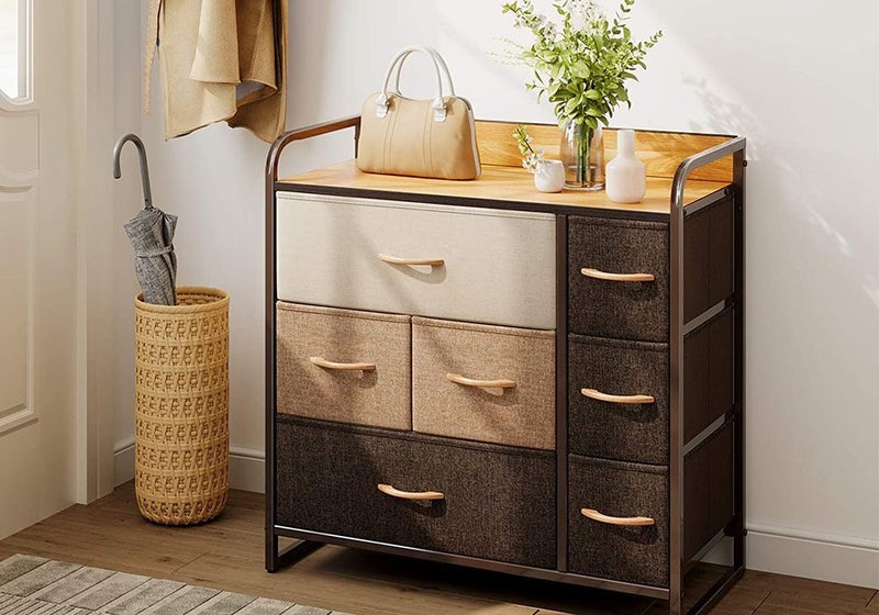 Chest of 7 Drawers Clothes Storage Tower Bedroom Dresser Organizer Unit Fabric Carousel 2