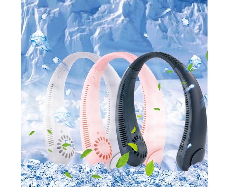 Hanging Neck Fan Portable Mini Bladeless Usb Rechargeable Fans Twistable Leaf Carousel 3