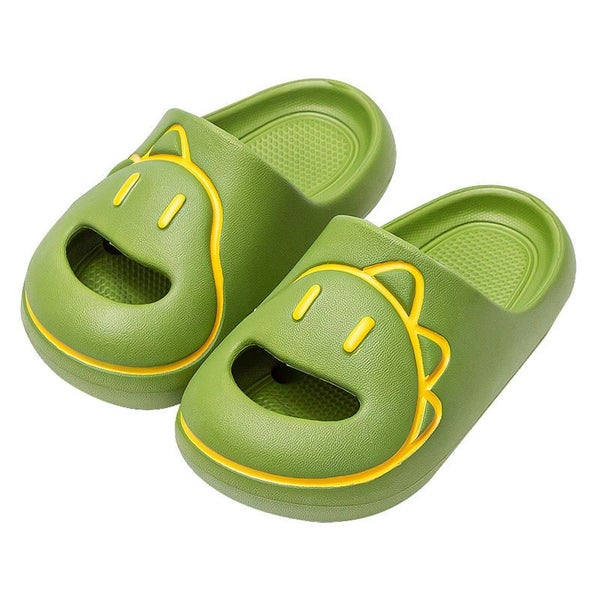 Kids Slide Sandals Thickened Sole Ergonomic Slippers for Outdoor-Green Carousel 1