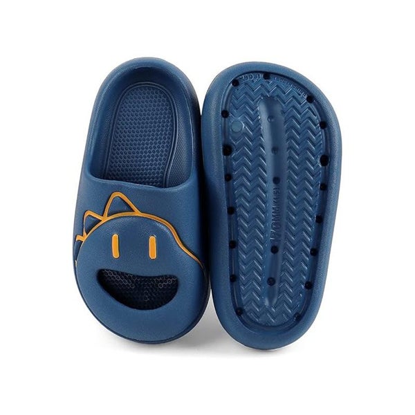 Kids Slide Sandals Thickened Sole Ergonomic Slippers for Outdoor-Blue Carousel 4