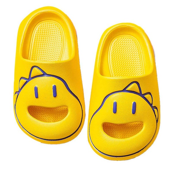 Kids Slide Sandals Thickened Sole Ergonomic Slippers for Outdoor-Yellow Carousel 1