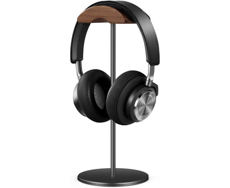 Headphone Stand, Walnut Wood & Aluminum Headset Stand, Nature Walnut Gaming H Carousel 1