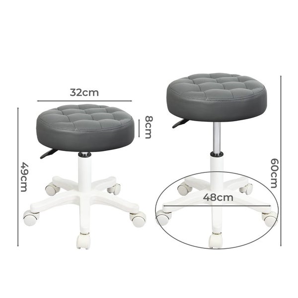 Levede Bar Stools Rolling Salon Chairs Swivel Stool Adjustable Height Work SPA Carousel 10