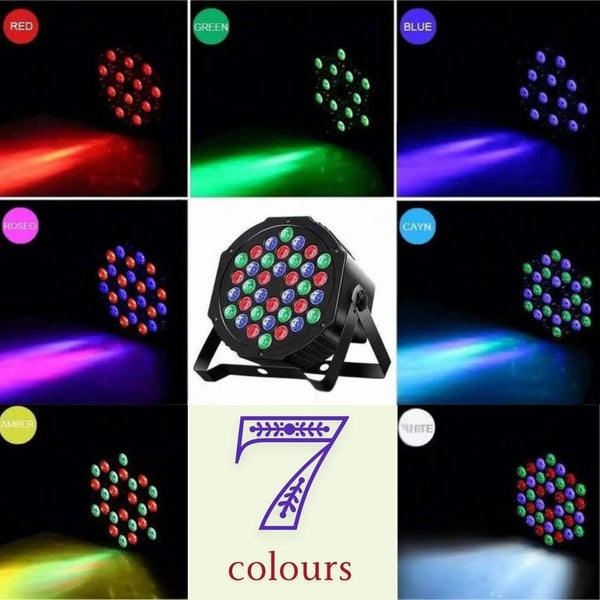 Stage Light - RGB 7 Colours - Portable - 36 LED - Multiple Modes - FREE SHIPPING64676483603969111