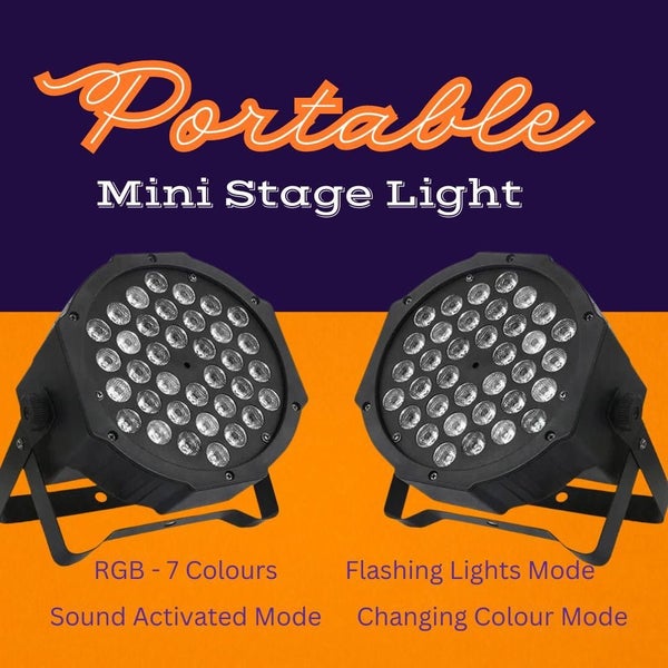 Stage Light - RGB 7 Colours - Portable - 36 LED - Multiple Modes - FREE SHIPPING64676483603969114