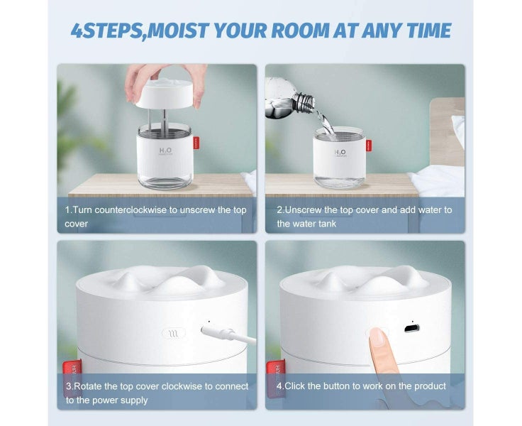 Humidifier 500ml Cool Mist Humidifiers Air Humidifier Ultrasonic Quiet Humidi Carousel 2