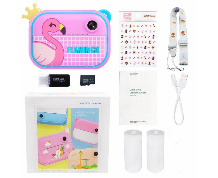Instant Print Kids Digital Camera Zero Ink Print Photo Selfie Video Camera wi Carousel 6