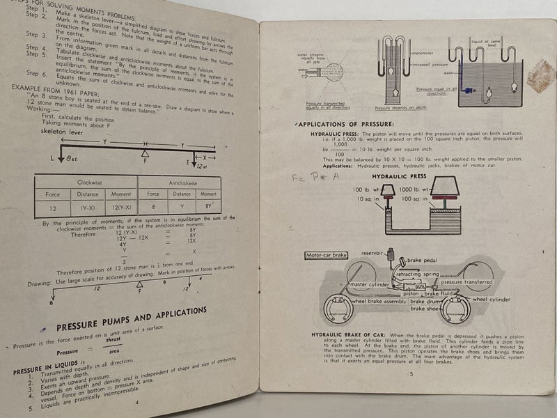 SCHOOL CERTIFICATE - GENERAL SCIENCE: Part C Physics circa 1960s Carousel 5