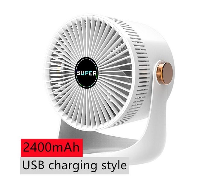 Household Table USB Rechargeable Air Circulation Electric Fan 2400mAh Battery Carousel 1