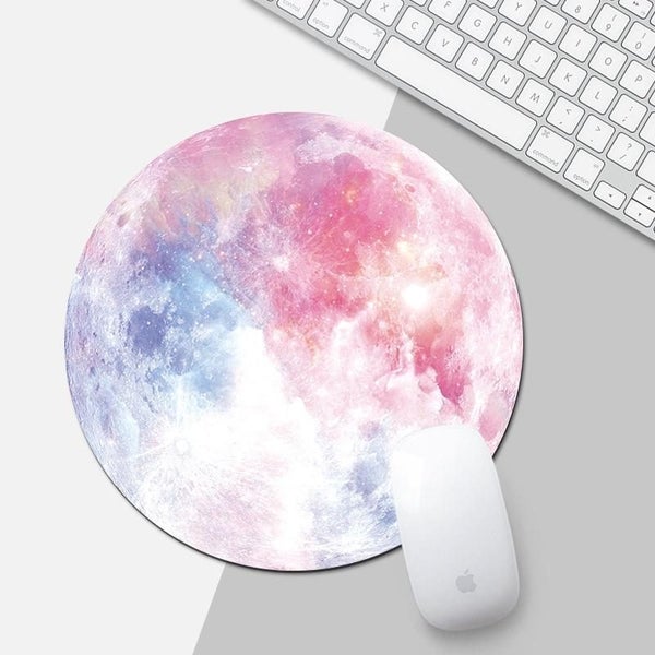 Parallel 22Cm Rainbow Moon Pattern Circular Mouse Pad Carousel 1