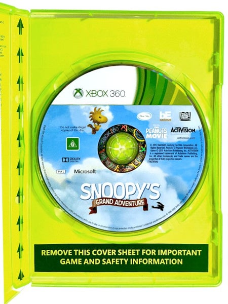 Charlie Brown: SNOOPY'S GRAND ADVENTURE (Xbox 360) *MINT COMPLETE* Carousel 3