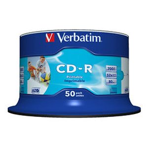 Verbatim CD Recordable Media - CD-R - 52x - 700 MB - 50 Pack Spindle - 120mm - P Carousel 1
