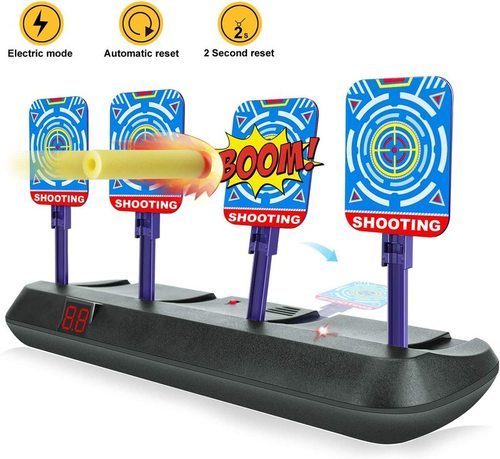 Shooting Target for Nerf Gun Electronic Scoring Auto Reset Targets Carousel 6